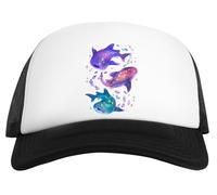 Tiburón Ballena Cósmico Gorra De Béisbol Snapback Blanca Unisex Unisex White Snapback Baseball Cap