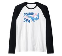 Tiburón Ballena Encontrado en el mar Marine Life Gráfico Camiseta Manga Raglan