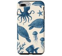 Tiburón ballena nadando en el mar del océano con diseño de arrecife Carcasa para iPhone 7 Plus/8 Plus