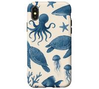 Tiburón ballena nadando en el mar del océano con diseño de arrecife Carcasa para iPhone X/XS