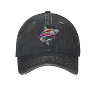 Tiburón Biología Animal Mar Colorido Tiburón Amante Sol Gorra De Béisbol Moda Hombres Adultos Lavados Hip Hop Sombreros Gorras De Béisbol Al por Mayor