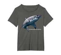 Tiburón Blanco, Nombre Carcharodon, Divertido Scuba Diver Tauch Camiseta, Mujer Tallas Grandes, Asfalto, 5XL Grande
