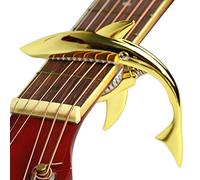 Tiburón cejilla, aleación de zinc tono Clip para acústica, Folk, guitarra eléctrica y ukelele, dorado