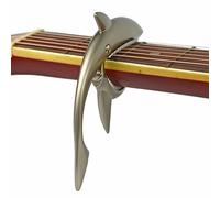 Tiburón cejilla, aleación de zinc tono Clip para acústica, Folk, guitarra eléctrica y ukelele, gris