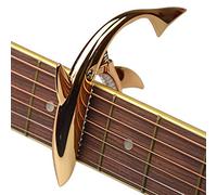 Tiburón cejilla, aleación de zinc tono Clip para acústica, Folk, guitarra eléctrica y ukelele, red gold