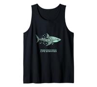 Tiburón Con Dibujo De Arrecife De Coral Camiseta sin Mangas