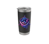 Tiburón con gafas de sol - Shark Lover Ocean Marine Biology Vaso térmico de acero inoxidable de doble pared