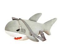 Tiburón De Peluche - Mochila De Felpa Única Linda De 50x20 Cm, Mochila Estética Para Estudiantes, Decoración Suave Para El Hogar Para Niños, Niñas, Niños, Libros De Almacenamiento Escolar, Juguetes |