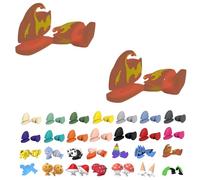 Tiburón Desliza Aletas Cono Helado, 2pair Tiburón Panda Fresa Sombrero Papá Noel Fuego Calabaza Fin (Flame orange, Adulto, Mujer, Talla única, Letras, Sistema tallas calzado EU, mediano)