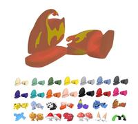 Tiburón Desliza Aletas Cono Helado, Zapatilla Tiburón Divertidas 3D Panda Fresa Sombrero Papá Noel Fuego Calabaza (Flame orange, Adulto, Mujer, Talla única, Letras, Sistema tallas calzado EU, mediano)
