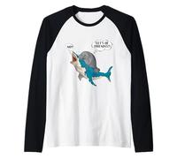 Tiburón Divertido & Manatí No se Necesitan Amigos Amantes de la Broma Solitaria Camiseta Manga Raglan