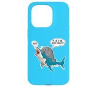 Tiburón Divertido & Manatí No se Necesitan Amigos Amantes de la Broma Solitaria Carcasa para iPhone 15 Pro