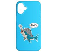Tiburón Divertido & Manatí No se Necesitan Amigos Amantes de la Broma Solitaria Carcasa para iPhone 16 Plus
