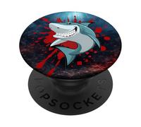 Tiburón Feliz Sonriente PopSockets PopGrip Adhesivo
