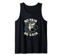 Tiburón Gimnasio Entrenamiento Gym NO Pain NO Gain. Camiseta sin Mangas