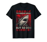 Tiburón gótico japonés Retro Los horrores persisten Pero yo también Camiseta