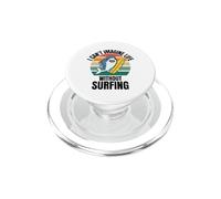 Tiburón Lindo Retro I Can't Imagine Life Without Surfing PopSockets PopGrip para MagSafe