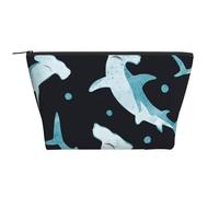 Tiburón Martillo Acuarela, Bolsa de artículos de tocador Bolsa de Maquillaje Bolsa de cosméticos Bolsa de artículos de tocador de Viaje portátil