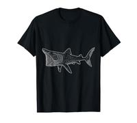 Tiburón Peregrino Ilustración Amante De Los Tiburones Camiseta gráfica económica