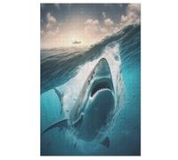 Tiburón Puzzle EnfFourmis 1000pcs, Puzzles de Madera - Kit de bricolaje Relax Juegos para adolescentes y adultos Regalos 78×53cm