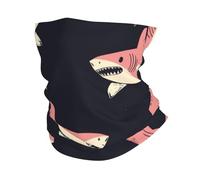 Tiburón Rosa Y Negro 4 Cuello Pañuelo Cómodo Bufanda Facial Protección UV Bandana para Pesca Mujer Caza 25X50Cm