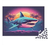 Tiburón soñador Rompecabezas Imposible,desafío para Adultos tiburón Juego Educativo 1000 Piezas Obra De Arte De Juego De para Adultos, Regalos A Partir De 14 Años 1000pcs (75x50cm)
