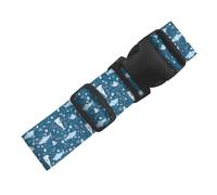 Tiburón Sonriente Animales Marinos Peces Estrella de mar Azul, Correas Ajustables para Equipaje, Cinturones de Embalaje, Accesorios de Viaje