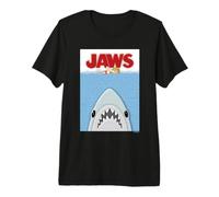 Tiburón Tiburón acercándose a la Escena del Nadador Camiseta Premium