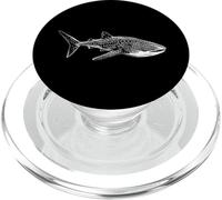Tiburón Tigre Ilustración Amante De Los Tiburones PopSockets PopGrip para MagSafe