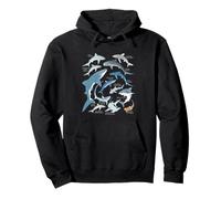 Tiburón tigre Tiburón azul tiburón mako tiburón ballena Sudadera con Capucha