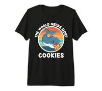 Tiburón Vintage El Mundo Necesita más Amantes de Las Galletas Camiseta Premium