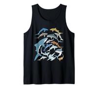 Tiburones del Mundo Tiburon Tigre mako Camiseta sin Mangas