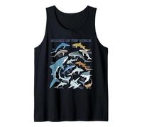 Tiburones del Mundo Tiburon Tigre mako Camiseta sin Mangas