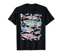 Tiburones Pastel Animales Marinos Criatura Marina Arte De Ensueño Verano Camiseta