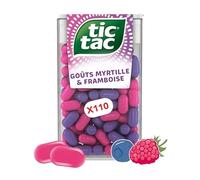 TIC TAC - Lote de 5 sabores de arándanos, frambuesa, arándanos, 54 g