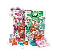 Tic Tac Mini Travels Mix Edición Menta & Fresa 2x228g Lilliput - 120x cajas de TicTac individuales - Menta, Fresa, Naranja etc. en paquete grande Tic Tac XXL Dulces + juego TicTacToe