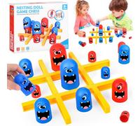Tic TAC Toe Juego, Big Eat Small Tic TAC Toe Juego, 2 Jugadores Juegos de Tablero, Padre Niño Interacción Juegos para Niños, Clásico Juego de Mesa Familiar, Tic TAC Toe Juego de Mesa Puzzle Juguetes