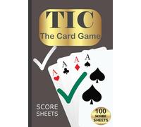 Tic The Card Game Score Sheets: Recording Score Log Book