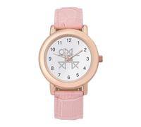 Tic Toe Noughts And Crosses Board - Reloj de pulsera para mujer, correa de piel, elegante, casual, tres manecillas