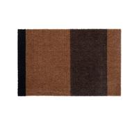 tica copenhagen Felpudo Stripes horizontal Cognac-dark brown-black. 40x60 cm