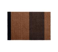 tica copenhagen Felpudo Stripes horizontal Cognac-dark brown-black. 60x90 cm