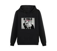 TICABIN Il Volo Hooded Grande Amore Vinyl CD Cover Mens Hoodies Casual Cotton Unisex Black Sudaderas, Negro , XL