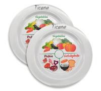 Ticana Platos Saludables Control Porciones - Plato Saludable Dividido para Adultos - Adelgazamiento y Pérdida de Peso Saludable - Seccionado 2x Platos 10 Pulgadas Cena