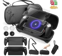 TicEaik 14-in-1 Accessories for Playstation Portal, Portable Case for PlayStation Portal with 2 Screen Protectors, 1 Full Body Silicon Protective Cover, 4 Thumb Grips