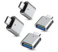 Ticenpe Adaptador USB a Tipo C 3.0 (4 Piezas) Macho a Hembra Conversor USB C OTG Thunderbolt 4/3 Portátil Compatible con iPhone 16 15 MacBook Pro iMac iPad DELL XPS Samsung Laptop