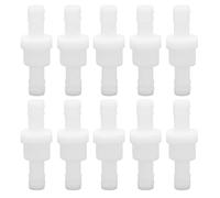 TICFOX 10 piezas válvula de retención PE bomba de aire de acuario de una sola vía válvula de no retorno para la industria química(10MM)