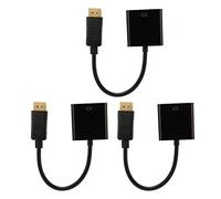 TICFOX 3 uds Adaptador DisplayPort a DVI 4K HD 1080P Mini DP a DVI Cable Adaptador para PC Ordenador portátil HDTV Monitor proyector