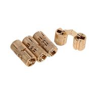 TICFOX 4 piezas Bisagra Oculta De Latón, 10/12/14/16mm juego de bisagras pesadas ángulo de orificio de 180 ° Bisagra cilíndrica de barril para bordes de bricolaje y muebles ligeros(12 mm)