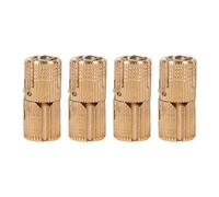 TICFOX 4 Piezas Bisagras Ocultas de Latón, Bisagras Barril Ocultas, 10/12/14/16 mm Juego de bisagra robustas ángulo de orificio de 180° para bordes de bricolaje y muebles ligeros(10 mm)