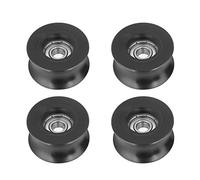 TICFOX 4 Uds 0840UU U Groove Polea Rodillo, Guía Rueda Tipo U Rodamientos en Miniatura Rodamientos de Alta Precisión Juego Rodamiento 8x39,5x20,1mm para Puertas, Ventanas, Otros Proyectos
